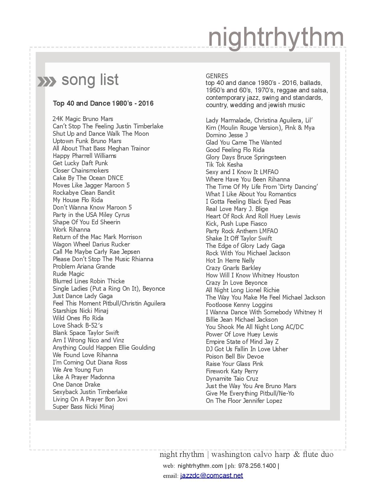 Wedding Song List Template Collection